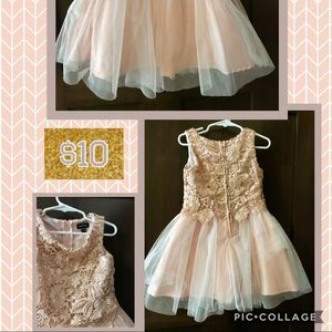 Girl Zuni Rose gold party dress